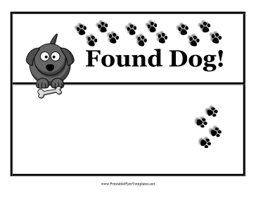 Found Dog Flyer Printable Template