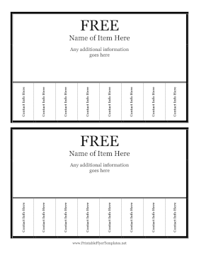 Free Flyer 2 Per Page Printable Template