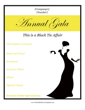 Gala Flyer Printable Template