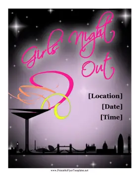 Girls Night Out Flyer Printable Template