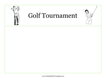 Golf Tournament Flyer Printable Template