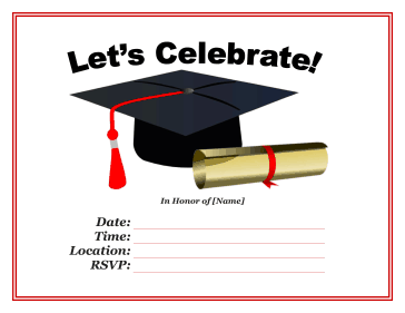 Graduation Party Flyer Printable Template