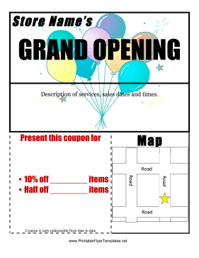 Grand Opening Flyer Printable Template