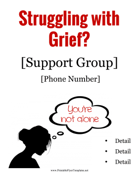 Grief Support Flyer Printable Template