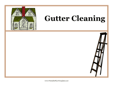 Gutter Cleaning Flyers Printable Template