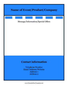 Handbill Printable Template