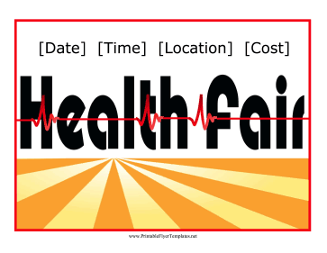 Health Fair Flyer Printable Template