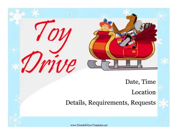 Holiday Toy Drive Flyer Printable Template