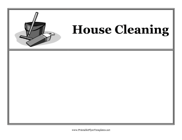 House Cleaning Flyers Printable Template