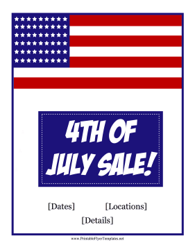 Independence Day Sale Flyer Printable Template