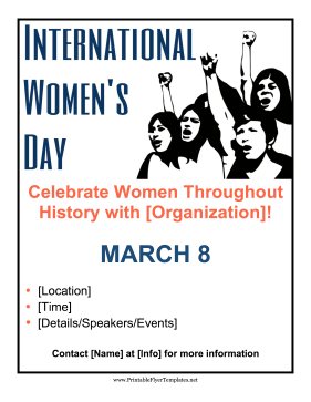 International Women's Day Printable Template