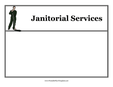 Janitor Flyer Printable Template