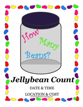 Jellybean Count Fundraiser Printable Template