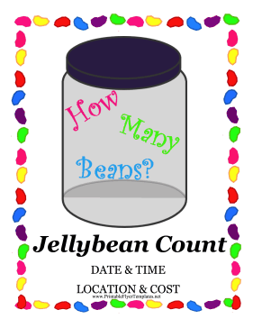 Jellybean Count Fundraiser Printable Template