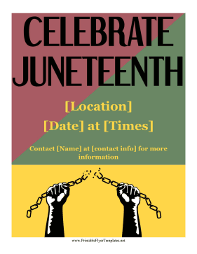 Juneteenth Flyer Printable Template