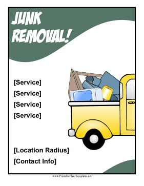 Junk Removal Flyer Printable Template