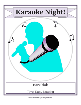 Karaoke Night Flyer Printable Template
