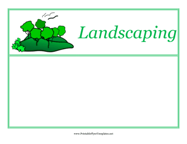 Landscaping Flyers Printable Template