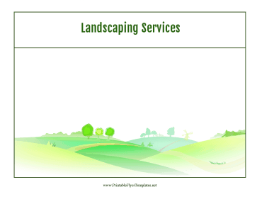 Landscaping Services Flyer Printable Template