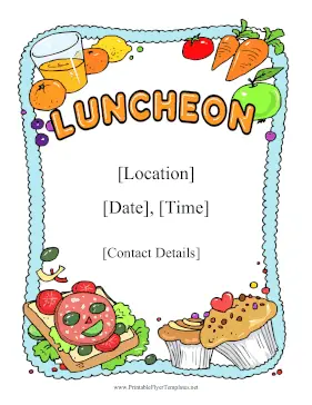 Luncheon Printable Template