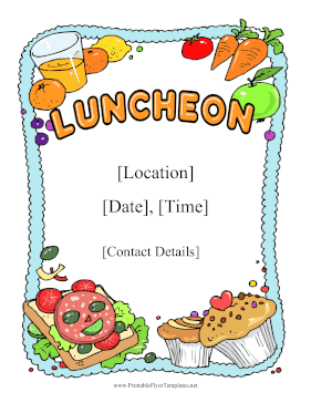 Luncheon Printable Template