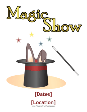 Magic Show Flyer Printable Template