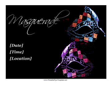 Masquerade Flyer Printable Template