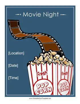 Movie Night Flyer Printable Template