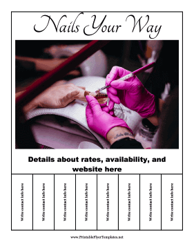 Nail Artist Flyer Printable Template