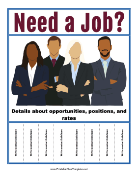 Need A Job Flyer Printable Template