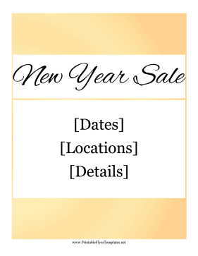 New Year Sale Flyer Printable Template