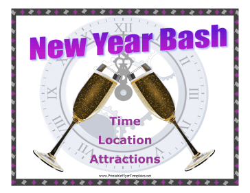 New Years Flyer Printable Template