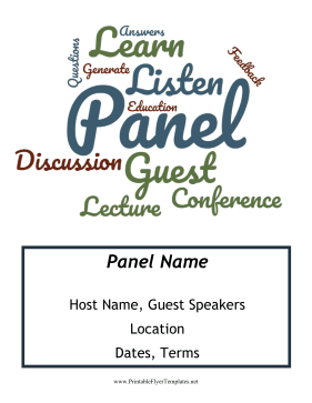 Panel Discussion Flyer Printable Template