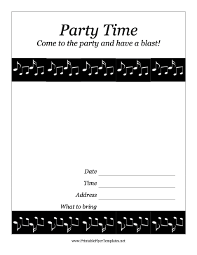 Party Flyer Printable Template