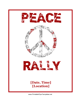 Peace Rally Flyer Printable Template