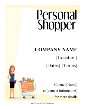 Custom Personal Shopper Flyer Templates