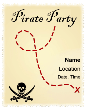 Pirate Party Flyer Printable Template