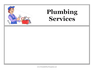 Plumbing Services Printable Template