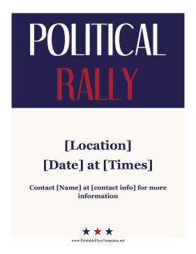 Political Rally Flyer Printable Template