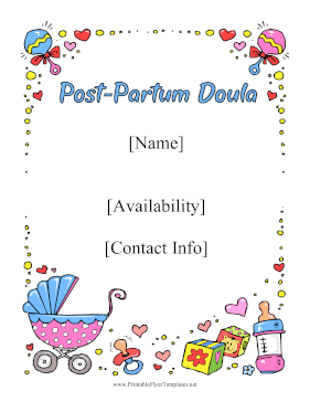 Post-Partum Doula Printable Template