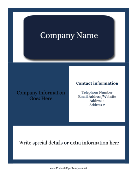 Professional Flyers Printable Template