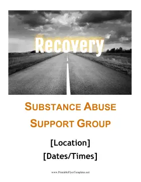 Recovery Support Flyer Printable Template