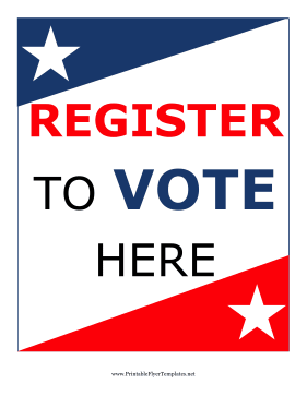Register To Vote Printable Template