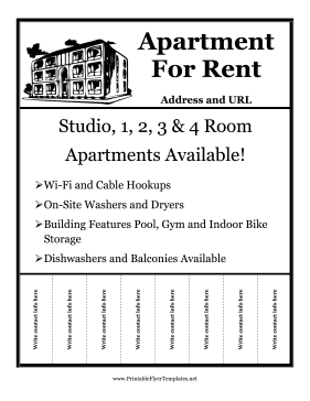Rent Flyer with Details Printable Template