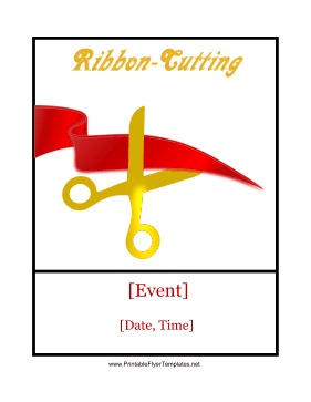 Ribbon-Cutting Ceremony Printable Template