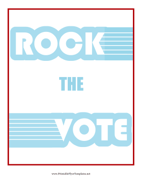 Rock The Vote Printable Template