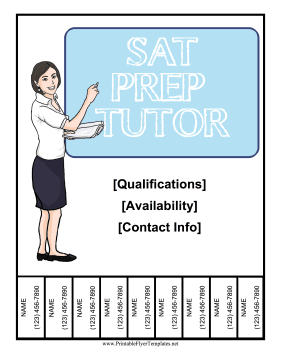 SAT Tutor Flyer Printable Template