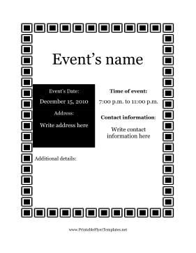 Sample Flyer For Event Printable Template