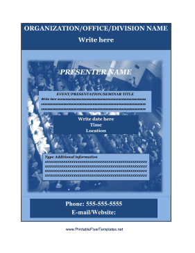 Seminar Flyer Printable Template