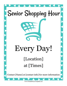 Senior Shopping Hour Printable Template